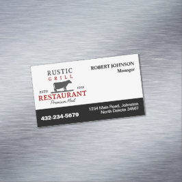 Restaurant of elk ander zakelijk magnetisch kaartj visitekaartje