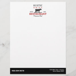Restaurant of elke andere onderneming briefhoofd