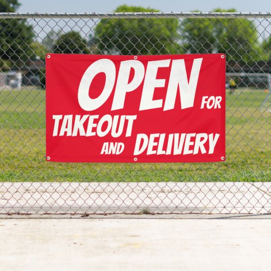 Restaurant OPEN voor afhaalbanner Spandoek (Insitu)
