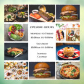 Restaurant Openingstijden Aangepast 10 Zakelijke F Raamsticker (Vel 3)