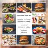Restaurant Openingstijden Aangepast 10 Zakelijke F Raamsticker (Vel 2)