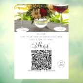 *~* Restaurant Pasen Upload Logo QR Raamsticker (Vel 3)