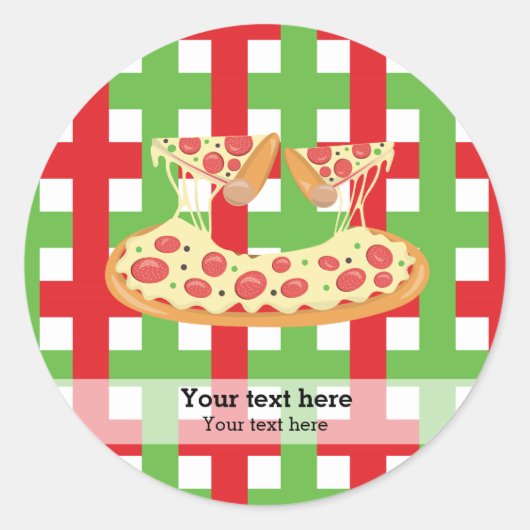 restaurant Pizza Ronde Sticker (Voorkant)