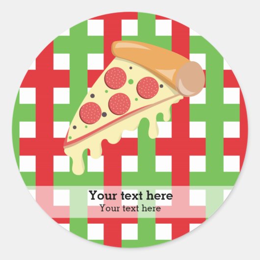restaurant Pizza Ronde Sticker (Voorkant)