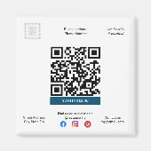 Restaurant & Pizza Shop Magneet met Menu QR Code (Voorkant)