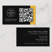 Restaurant Professionele QR Code Modern Logo Visitekaartje (Voorkant / Achterkant)