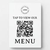 Restaurant QR-code menu | 13 x 18 cm bord Fotoplaat (voorkant)