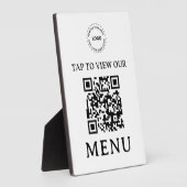 Restaurant QR-code menu | 13 x 18 cm bord Fotoplaat (Zijkant)