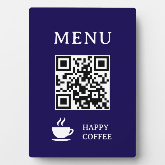 Restaurant QR-code menu | 5" x 7" Fotoplaat (voorkant)