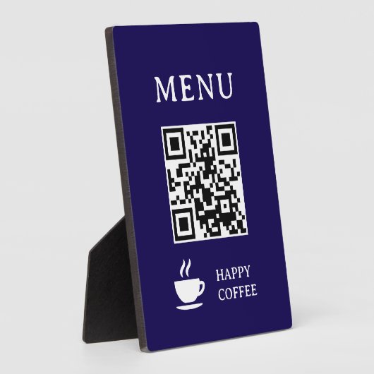 Restaurant QR-code menu | 5" x 7" Fotoplaat (Zijkant)