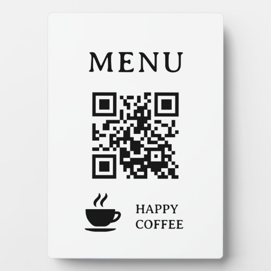 Restaurant QR-code menu | 5" x 7" Fotoplaat (voorkant)