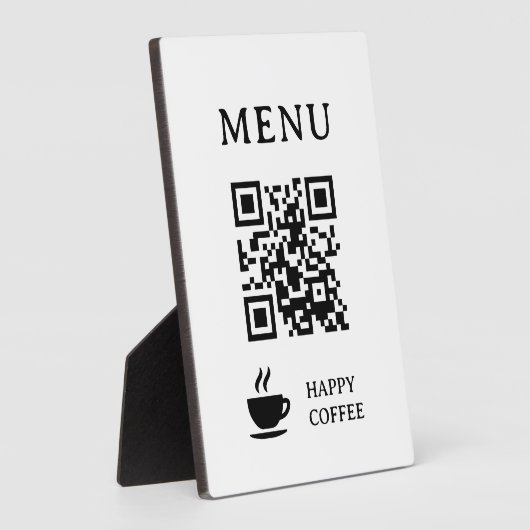 Restaurant QR-code menu | 5" x 7" Fotoplaat (Zijkant)