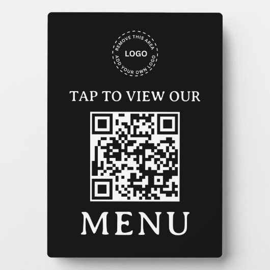 Restaurant QR-code menu | 5" x 7" Plaque Fotoplaat (voorkant)