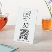 Restaurant QR Code | Table Number Scan-to-Order Reclamebord Met Voetstuk (Insitu)