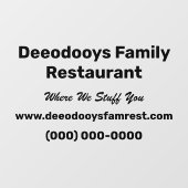 Restaurant Raamsticker (Vel)