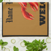 Restaurant Red Crab Lobster Welkom Shop Personali Theedoek (Gevouwen)