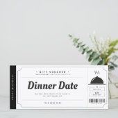 Restaurant Reservation Gift Voucher Certificate (Staand voorkant)