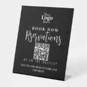 Restaurant reservering modern script Pedestal Sign Reclamebord Met Voetstuk (Voorkant)