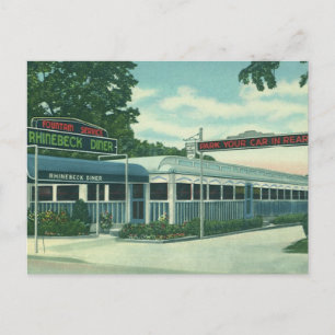  restaurant, Retro Rhinebeck Roadside Diner Briefkaart