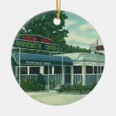 restaurant, Retro Rhinebeck Roadside Diner Keramisch Ornament (Voorkant)