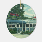 restaurant, Retro Rhinebeck Roadside Diner Keramisch Ornament (Links)