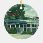 restaurant, Retro Rhinebeck Roadside Diner Keramisch Ornament (Achterkant)