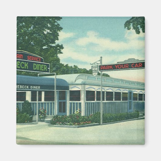  restaurant, Retro Rhinebeck Roadside Diner Magneet (Voorkant)