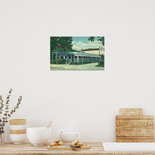  restaurant, Retro Rhinebeck Roadside Diner Poster (Keuken)