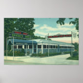 restaurant, Retro Rhinebeck Roadside Diner Poster (Voorkant)