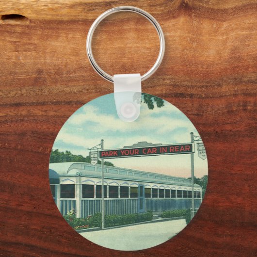  restaurant, Retro Rhinebeck Roadside Diner Sleutelhanger (Achterkant)
