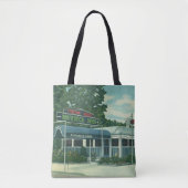 restaurant, Retro Rhinebeck Roadside Diner Tote Bag (Voorkant)
