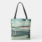  restaurant, Retro Rhinebeck Roadside Diner Tote Bag (Achterkant)