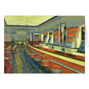 restaurant, Retro Roadside Diner Interior