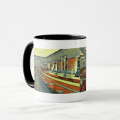  restaurant, Retro Roadside Diner Interior Mok (Voorkant links)