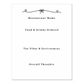 Restaurant Review Junk Journal Stamp Rubberstempel (Afrduk)