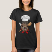 Restaurant Rex Chef Cook Kitchen Cooking  Dinosaur T-shirt (Voorkant)
