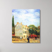 Restaurant Rispal in Asnieres, door Vincent van Go Canvas Afdruk (Voorkant)