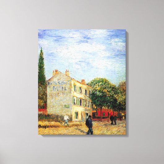 Restaurant Rispal in Asnieres, door Vincent van Go Canvas Afdruk (Voorkant)