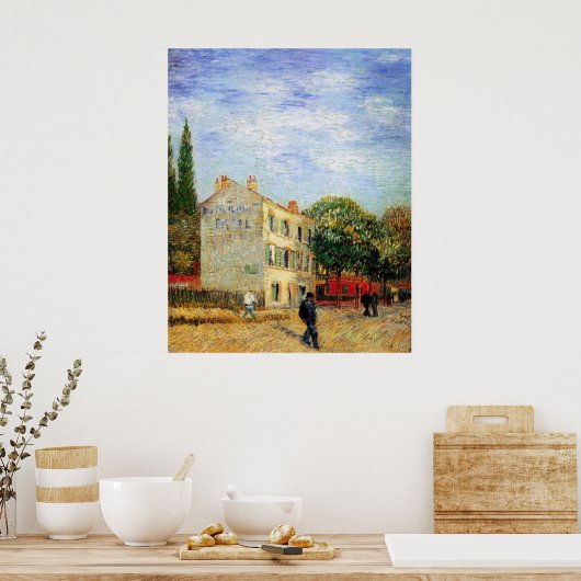 Restaurant Rispal in Asnieres, door Vincent van Go Poster (Keuken)