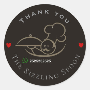 Restaurant ronde sticker