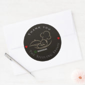 Restaurant ronde sticker (Envelop)