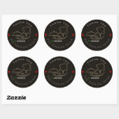 Restaurant ronde sticker (Vel)