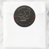 Restaurant ronde sticker (Tas)