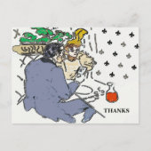 Restaurant scène mobiele telefoon, briefkaart (Voorkant)