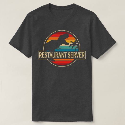 Restaurant Server Dinosaur T-shirt (Design voorkant)