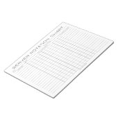 Restaurant Server Rotation Shift Chart Notitieblok (Schuin)