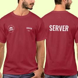 Restaurant Server T-shirt Uniform Maatwerk Naam Lo