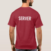 Restaurant Server T-shirt Uniform Maatwerk Naam Lo (Achterkant)