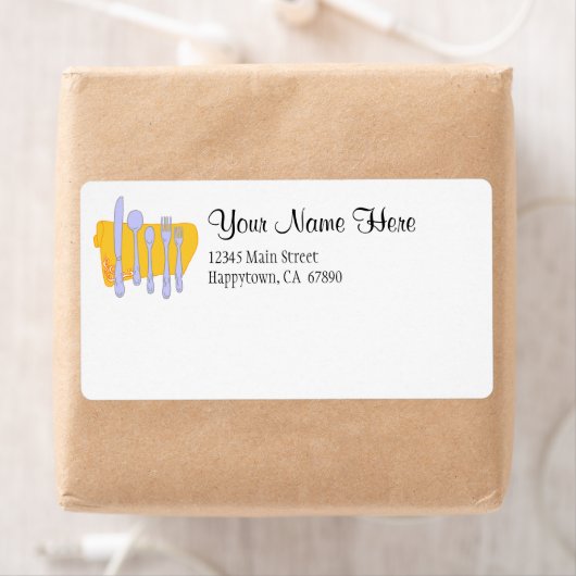 Restaurant servies ontwerp aangepaste label Sjablo (Insitu)