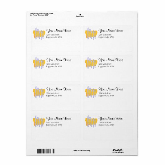 Restaurant servies ontwerp aangepaste label Sjablo (Full Sheet)